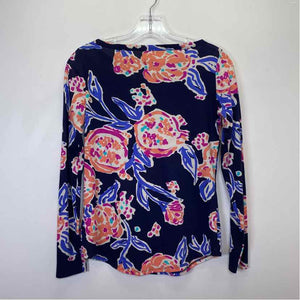 Pre-Owned Size XS Lilly Pulitzer Navy Floral Top