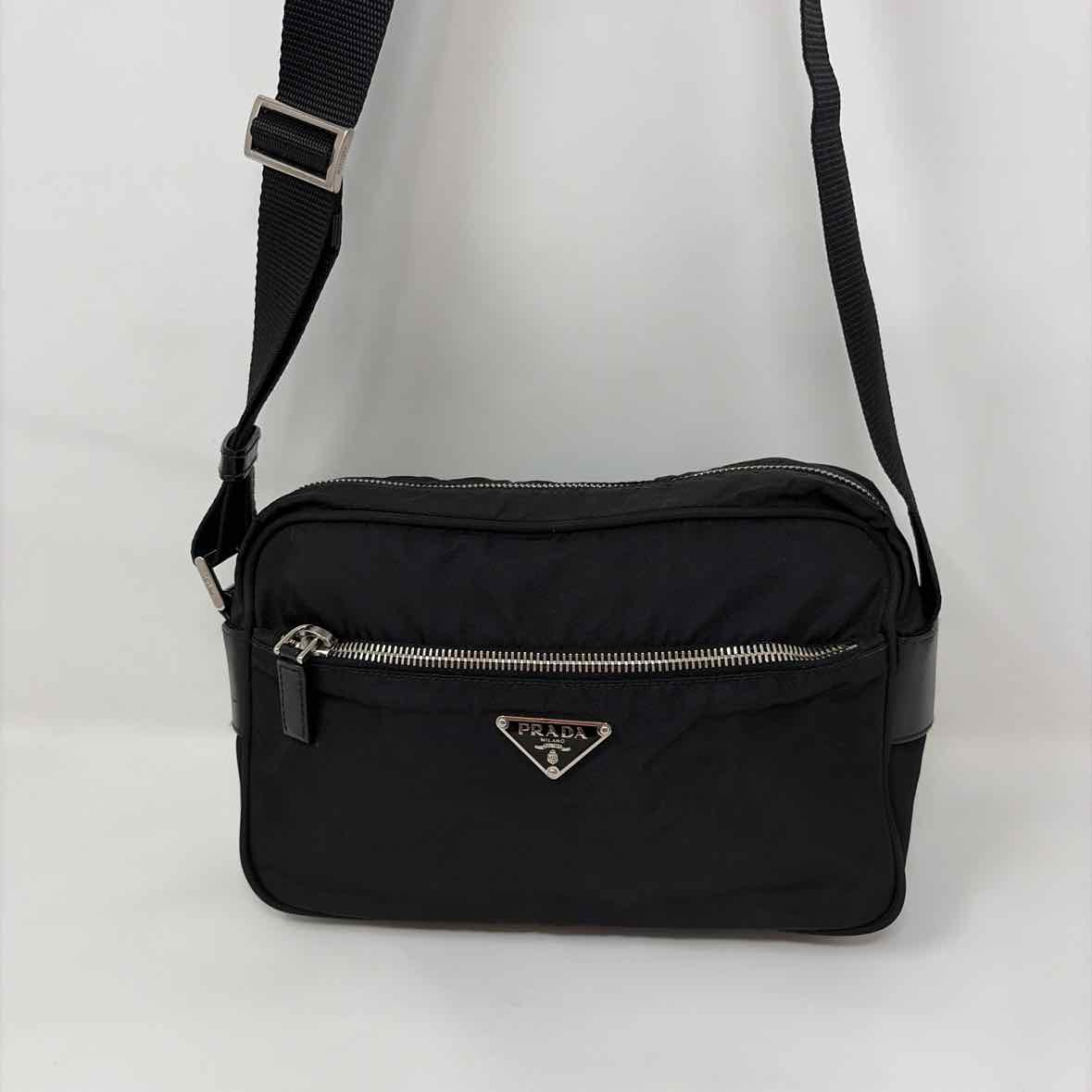 Pre-Owned Prada Black Nylon Designer Handbag