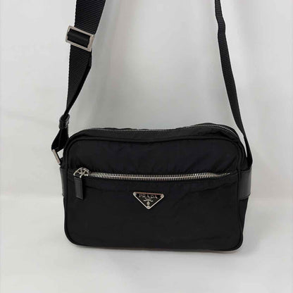 Pre-Owned Prada Black Nylon Designer Handbag