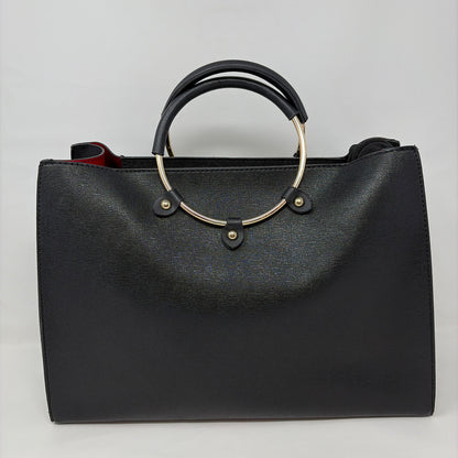 Pre-Owned La Terre Black Coated Canvas Handbag