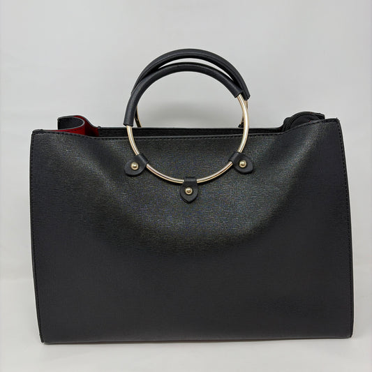 Pre-Owned La Terre Black Coated Canvas Handbag