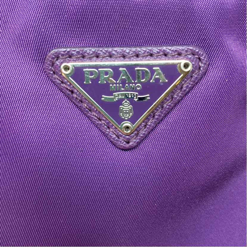 Pre-Owned Prada Purple Nylon Designer Handbag