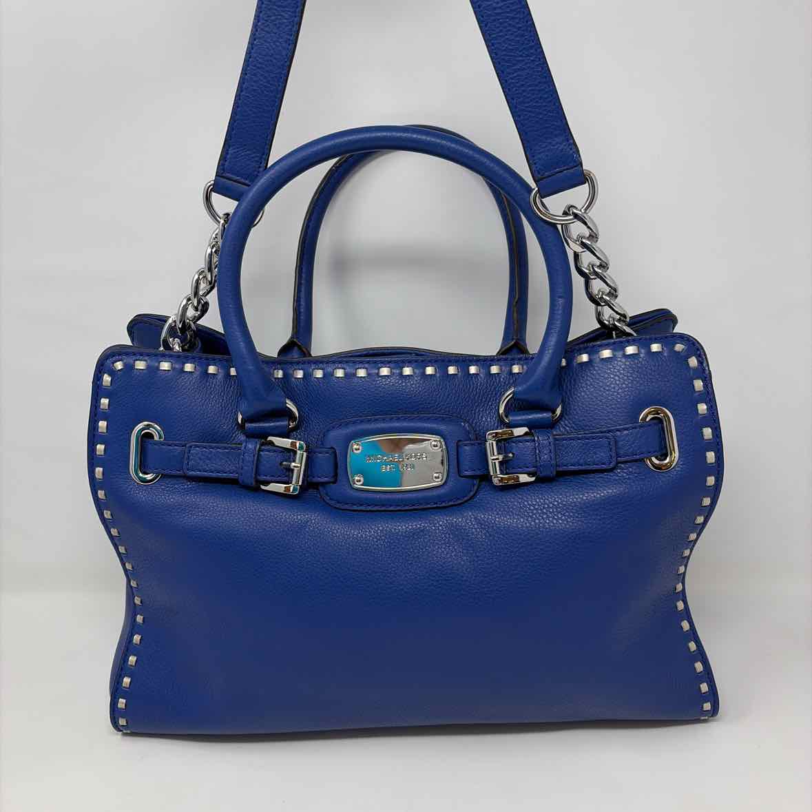 Pre-Owned Michael Kors Blue Leather Handbag
