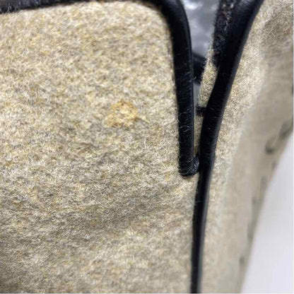 Pre-Owned Valentino Taupe Wool Designer Handbag