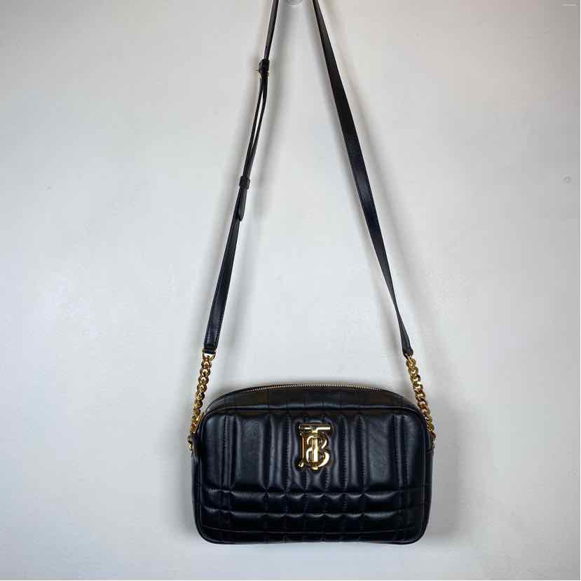 Pre-Owned Burberry Black Leather Designer Handbag
