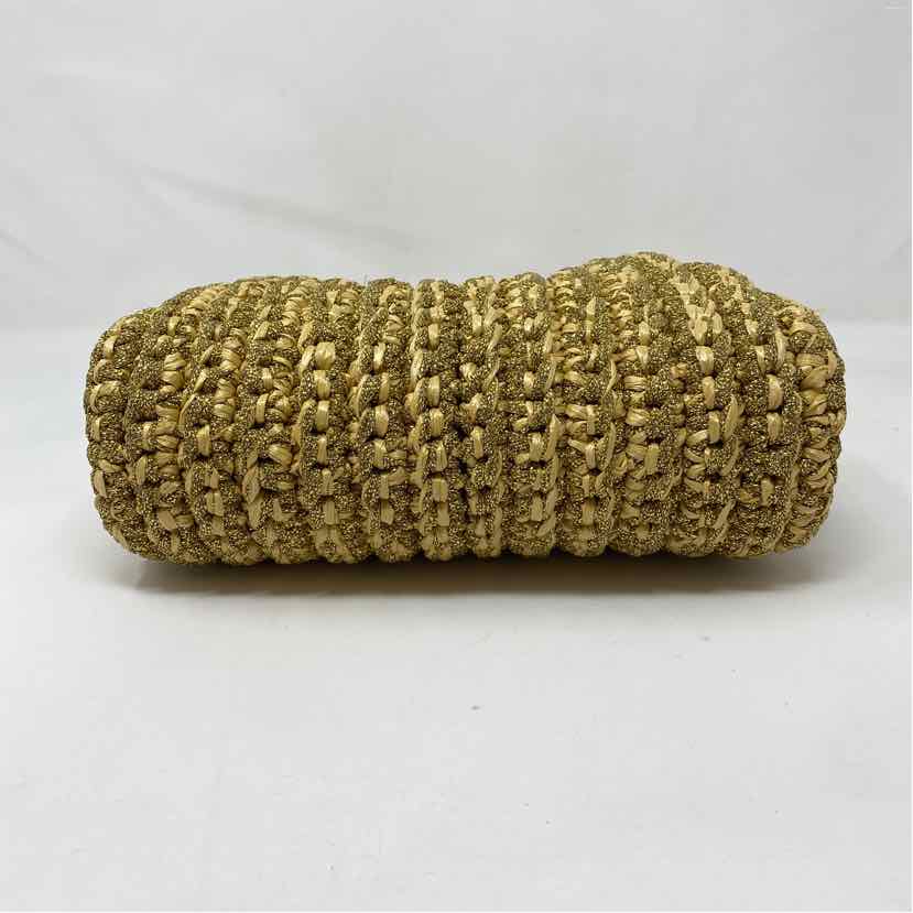 Pre-Owned Made in Italy Gold Fabric Handbag