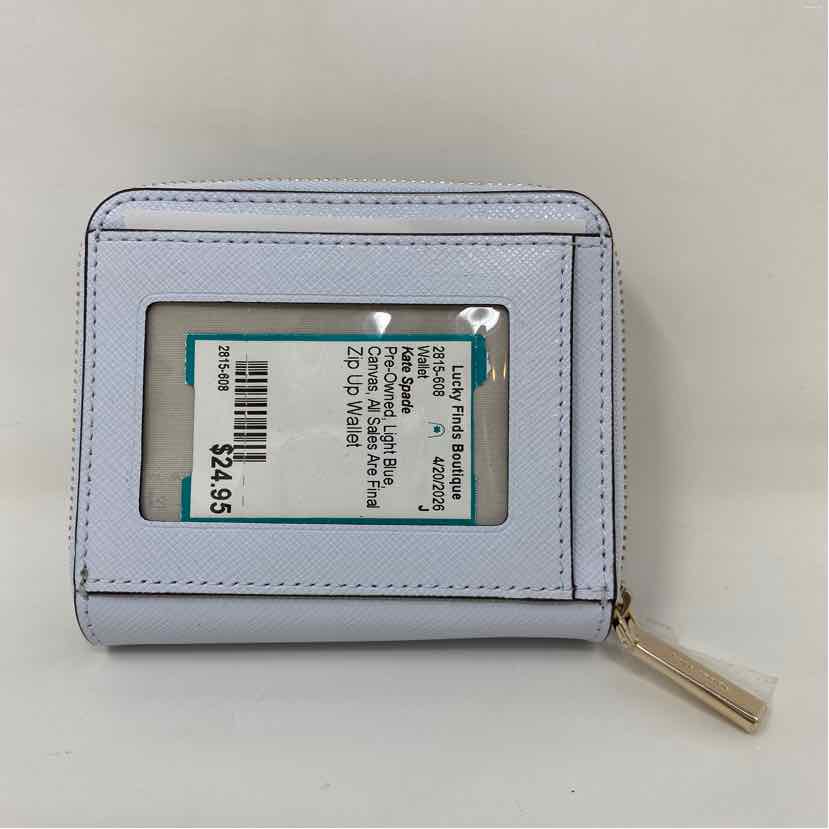 Pre-Owned Kate Spade Light Blue Canvas Wallet