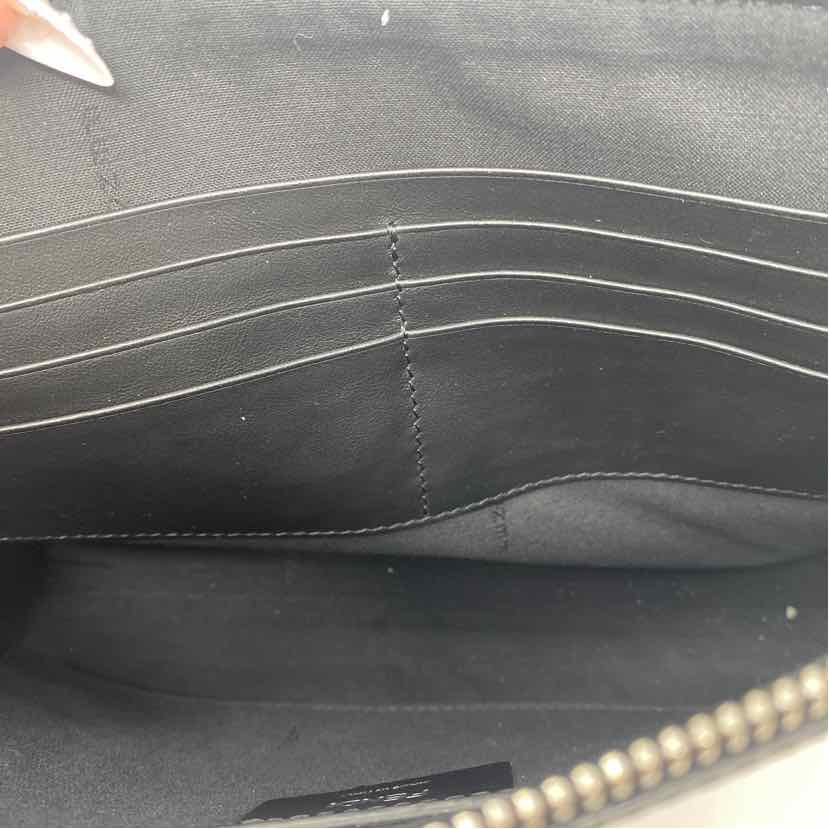 Pre-Owned Fendi Black/Yellow Leather Designer Handbag