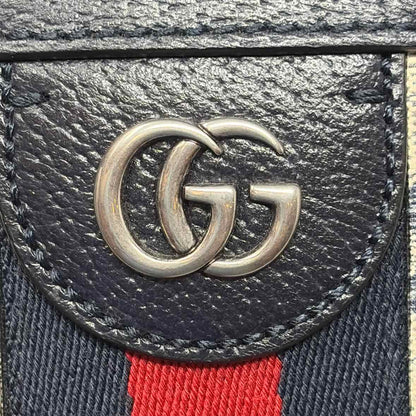 Pre-Owned Gucci Navy Canvas Designer Handbag