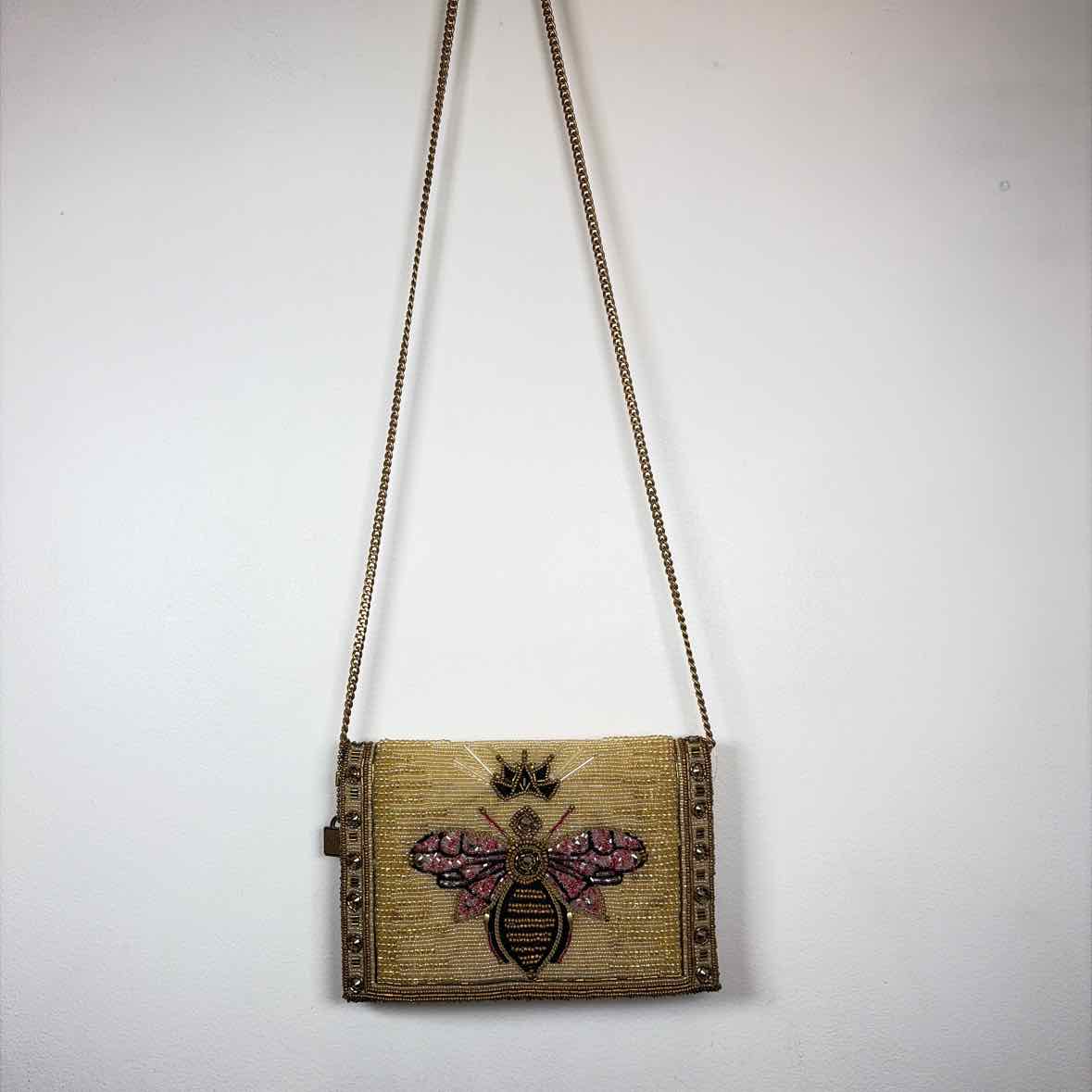 Pre-Owned Mary Frances Gold Multi Beaded Handbag