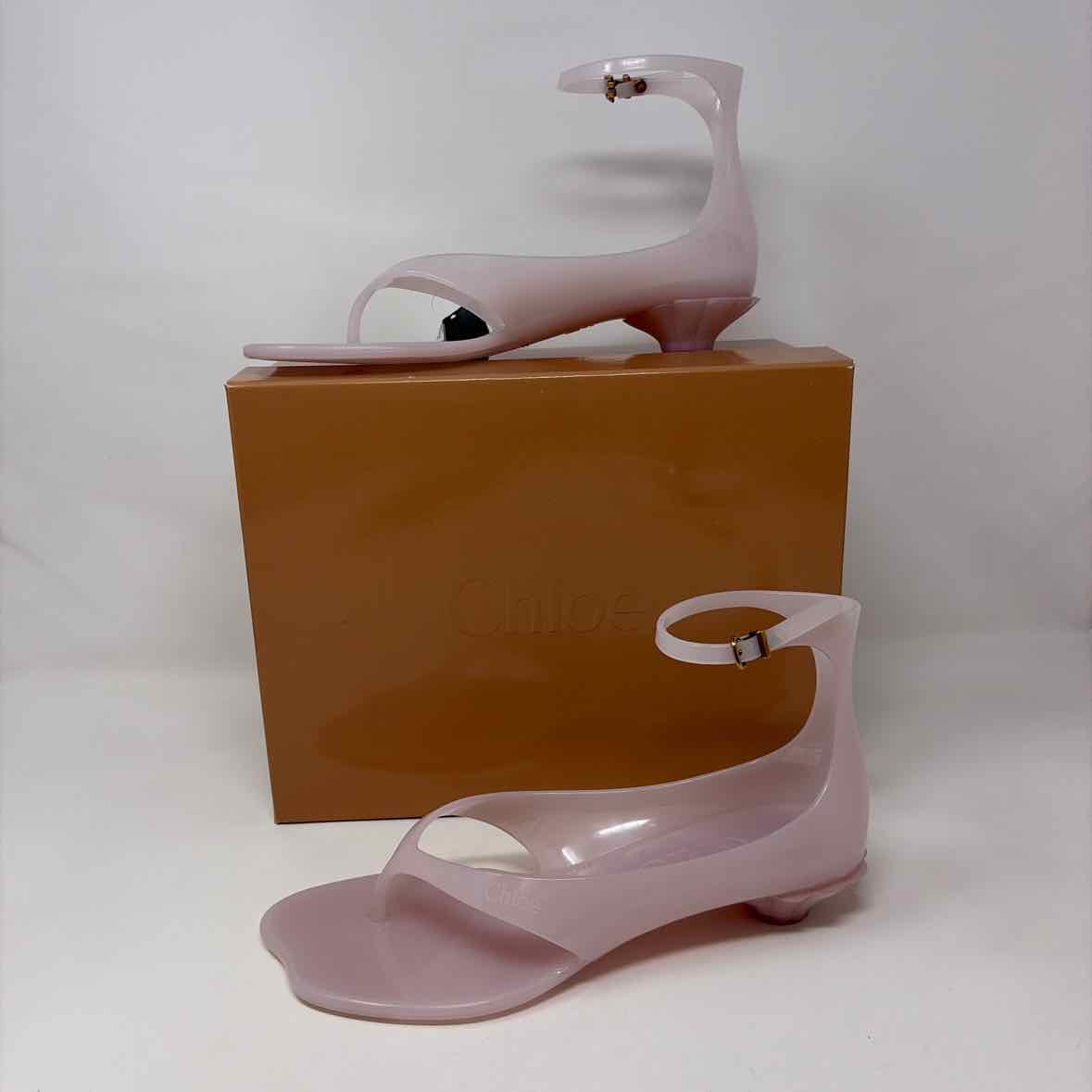 Pre-Owned Chloe Lavender Plastic Shoe Size 9.5 Designer Shoes
