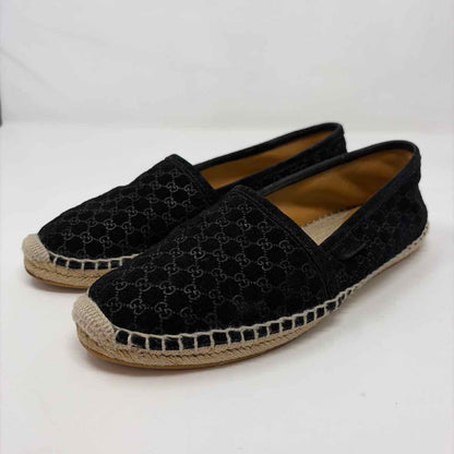 Pre-Owned Gucci Black Suede Shoe Size 8 Designer Shoes
