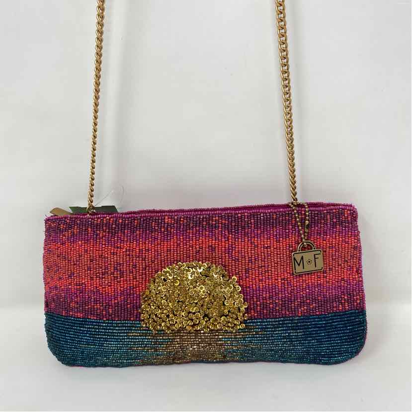 Pre-Owned Mary Frances Pink Multi Beaded Handbag
