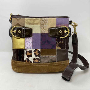 Pre-Owned Coach Patchwork Suede Handbag