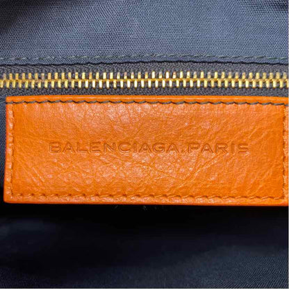 Pre-Owned Balenciaga Orange Leather Designer Handbag