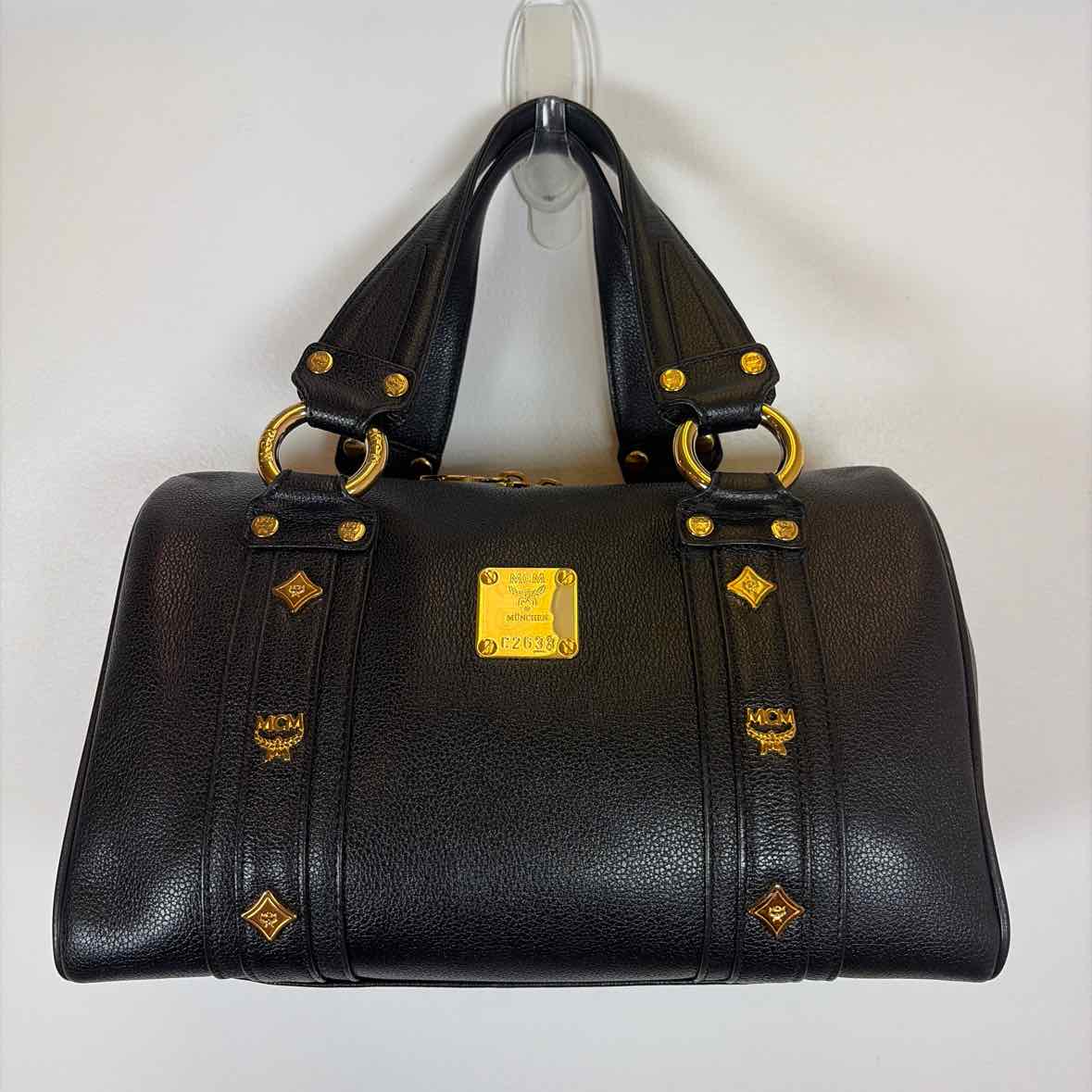 Pre-Owned MCM Black Leather Designer Handbag