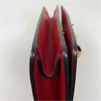 Pre-Owned Gucci Red Leather Designer Handbag