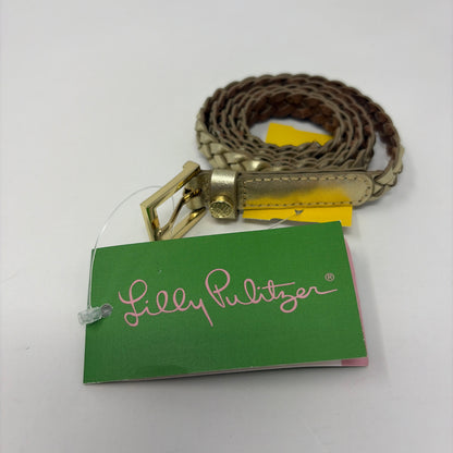 Pre-Owned Lilly Pulitzer Gold Leather Belt