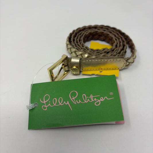 Pre-Owned Lilly Pulitzer Gold Leather Belt