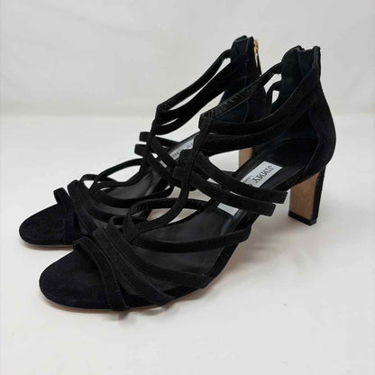 Pre-Owned Jimmy Choo Black Suede Shoe Size 7.5 Designer Shoes