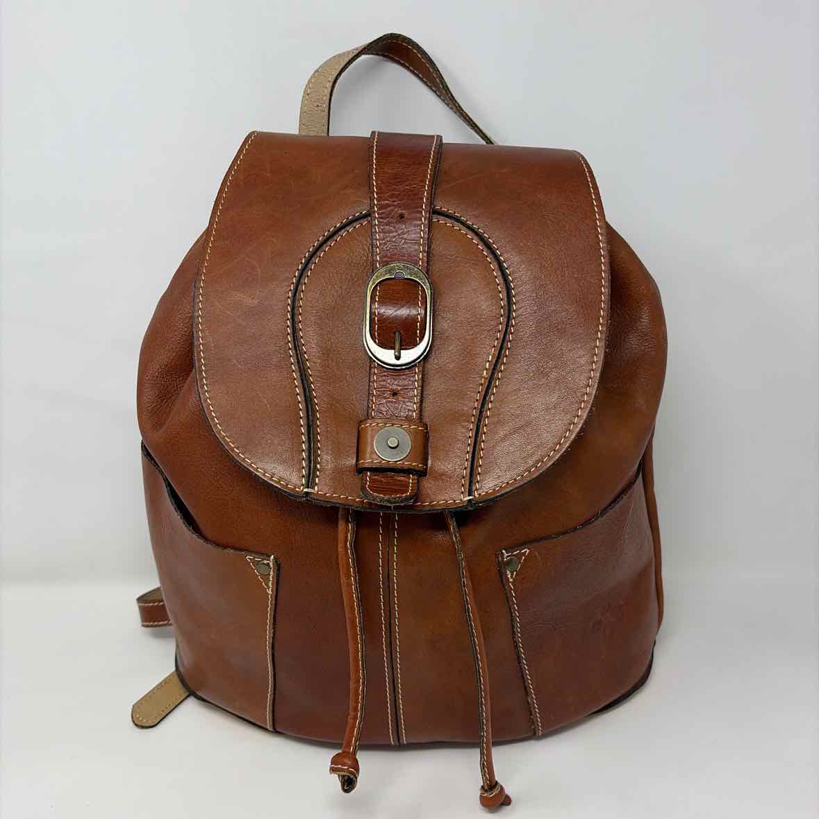Pre-Owned Patricia Nash Cognac Leather Handbag