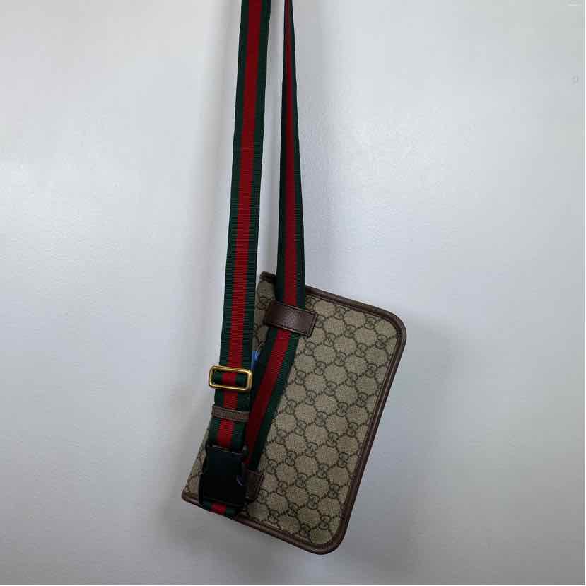 Pre-Owned Gucci Monogram Calf Hair Designer Handbag