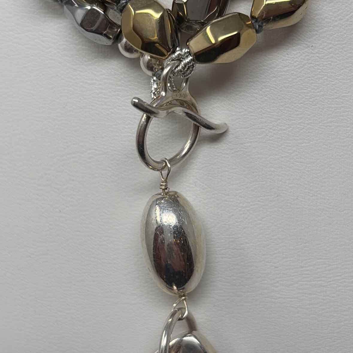 Pre-Owned Simon Sebbag Designs Silver/Gold Beaded Necklace