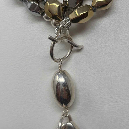 Pre-Owned Simon Sebbag Designs Silver/Gold Beaded Necklace