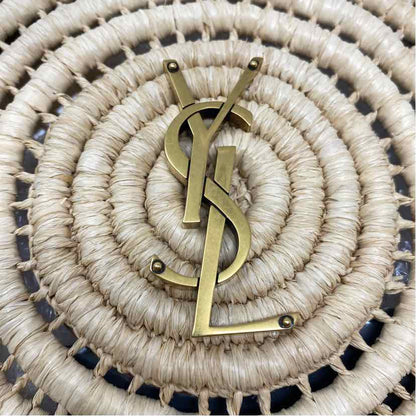 Pre-Owned Saint Laurent Straw Straw Designer Handbag