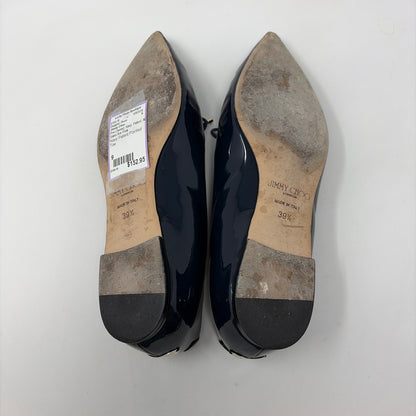 Pre-Owned Jimmy Choo Navy Patent Shoe Size 9 Designer Shoes