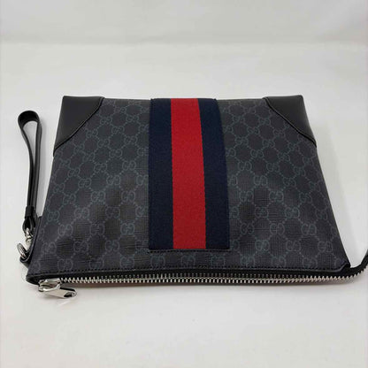 Pre-Owned Gucci Black Canvas Designer Handbag