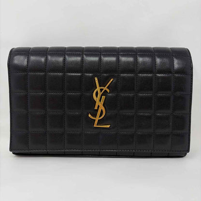 Pre-Owned Saint Laurent Black Leather Designer Handbag