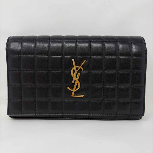 Pre-Owned Saint Laurent Black Leather Designer Handbag