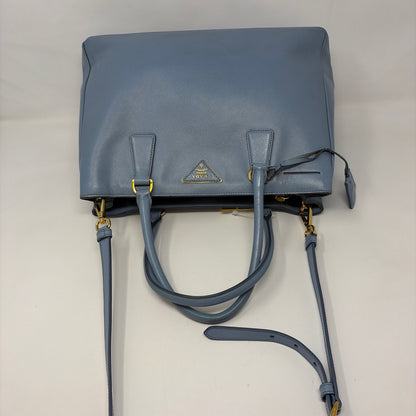 Pre-Owned Prada Light Blue Leather Designer Handbag
