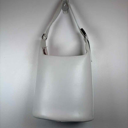 Pre-Owned Salvatore Ferragamo White Leather Designer Handbag