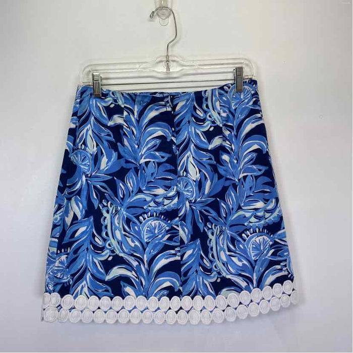 Pre-Owned Size 6/M Lilly Pulitzer Blue Multi Skirt
