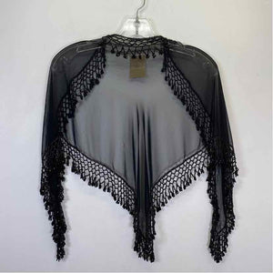 Pre-Owned Boutique Black Fabric Shawl