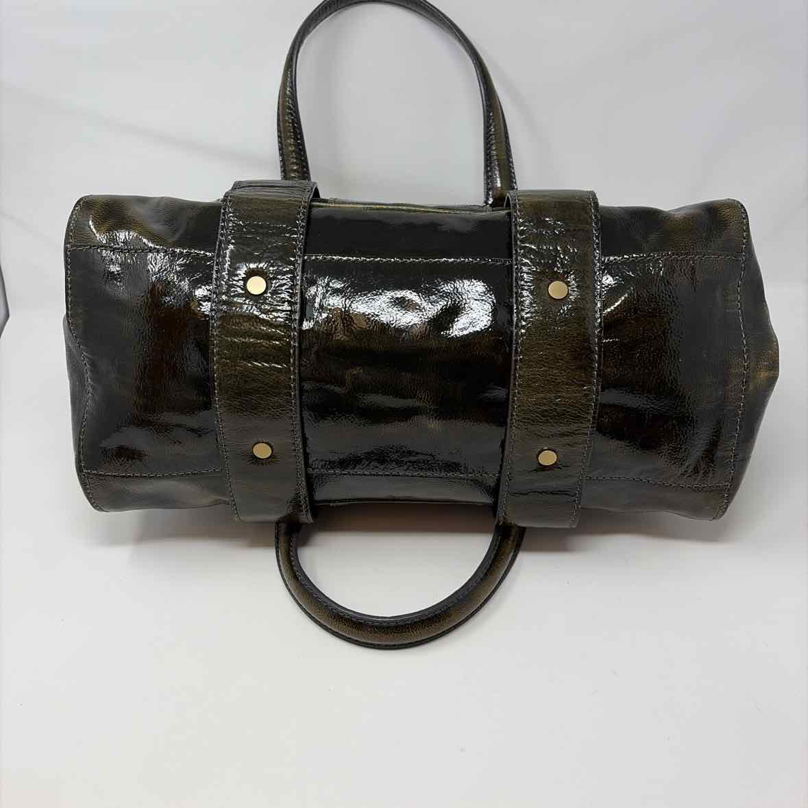 Pre-Owned Jimmy Choo Olive Patent Designer Handbag