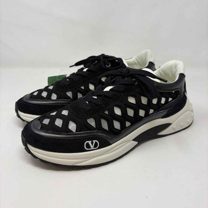 Pre-Owned Valentino Black Suede Shoe Size 10.5 Designer Shoes