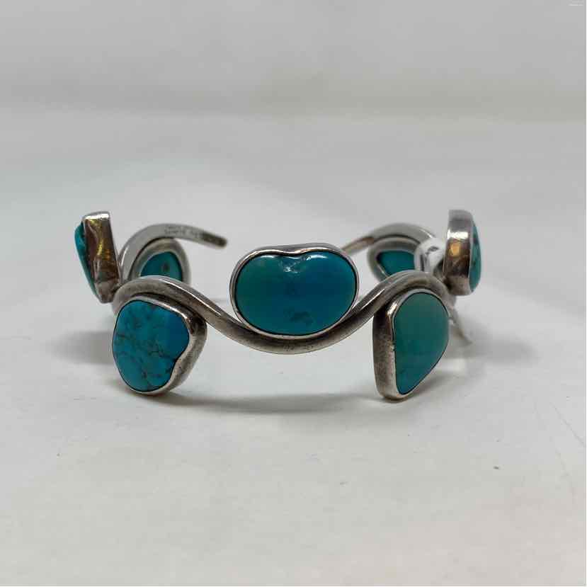 Pre-Owned Charles Albert Turquoise Sterling Bracelet