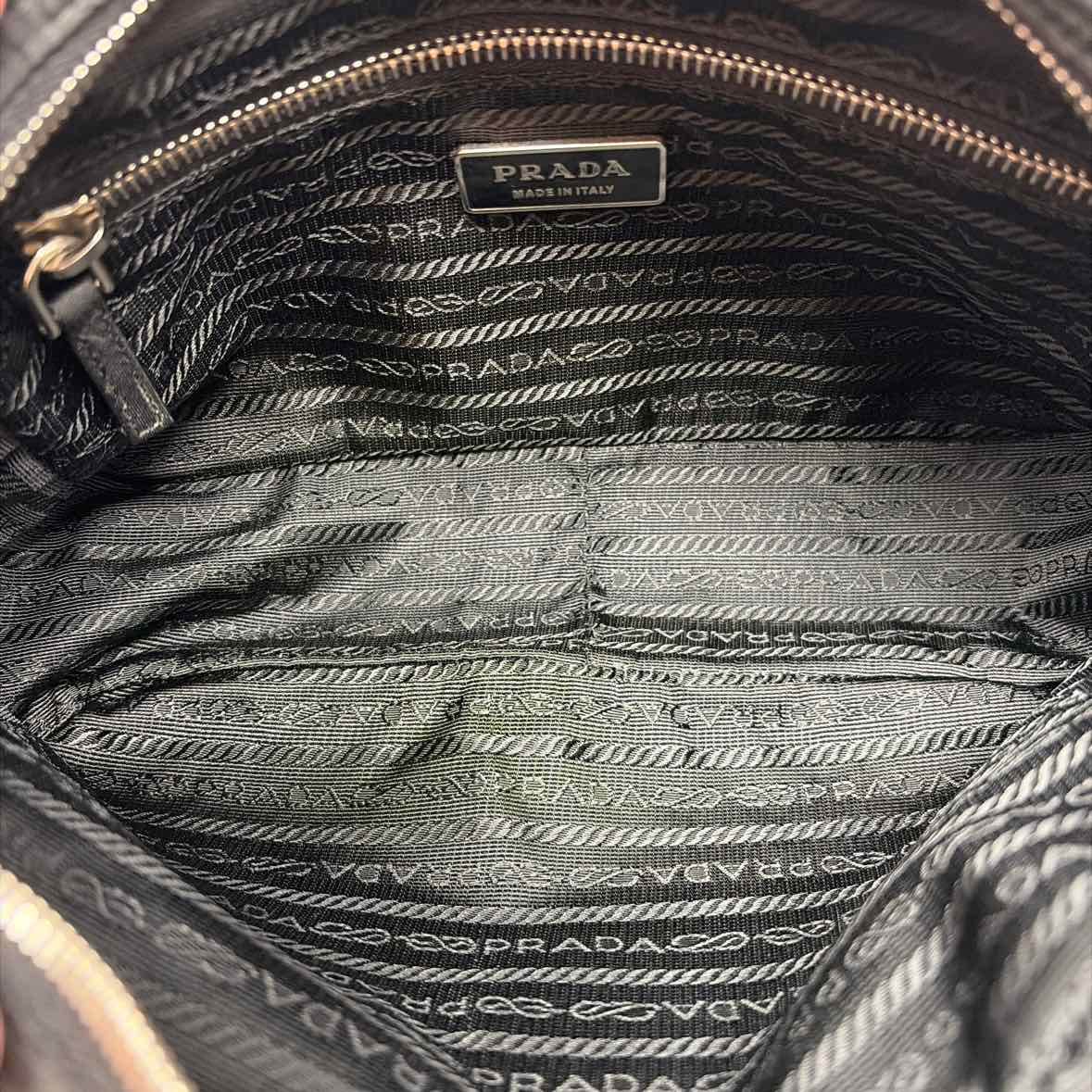 Pre-Owned Prada Black Nylon Designer Handbag