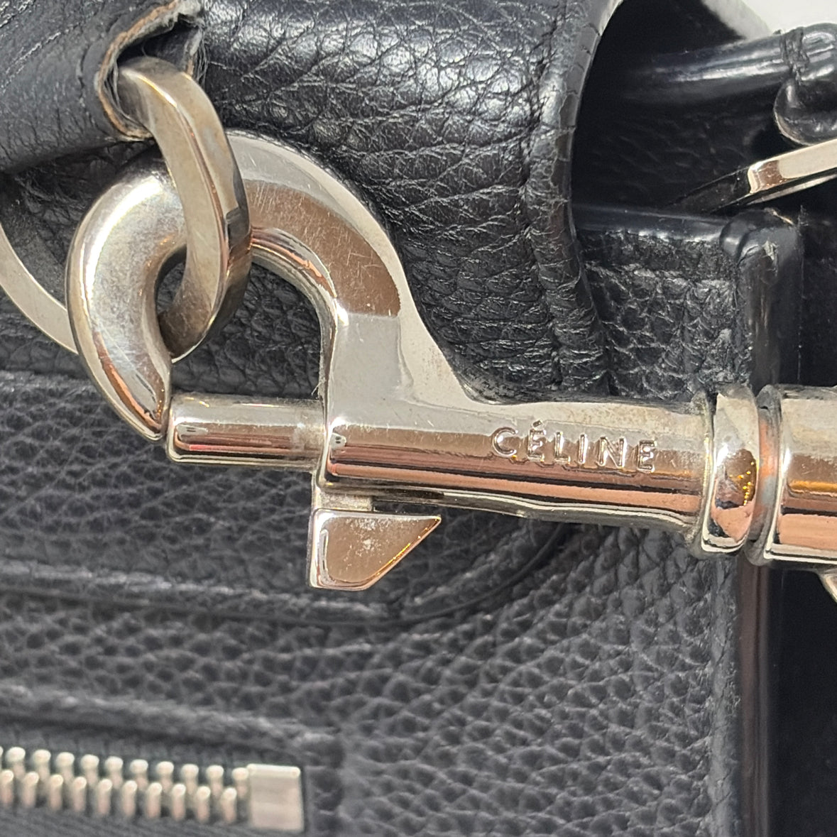 Pre-Owned Celine Black Leather Designer Handbag