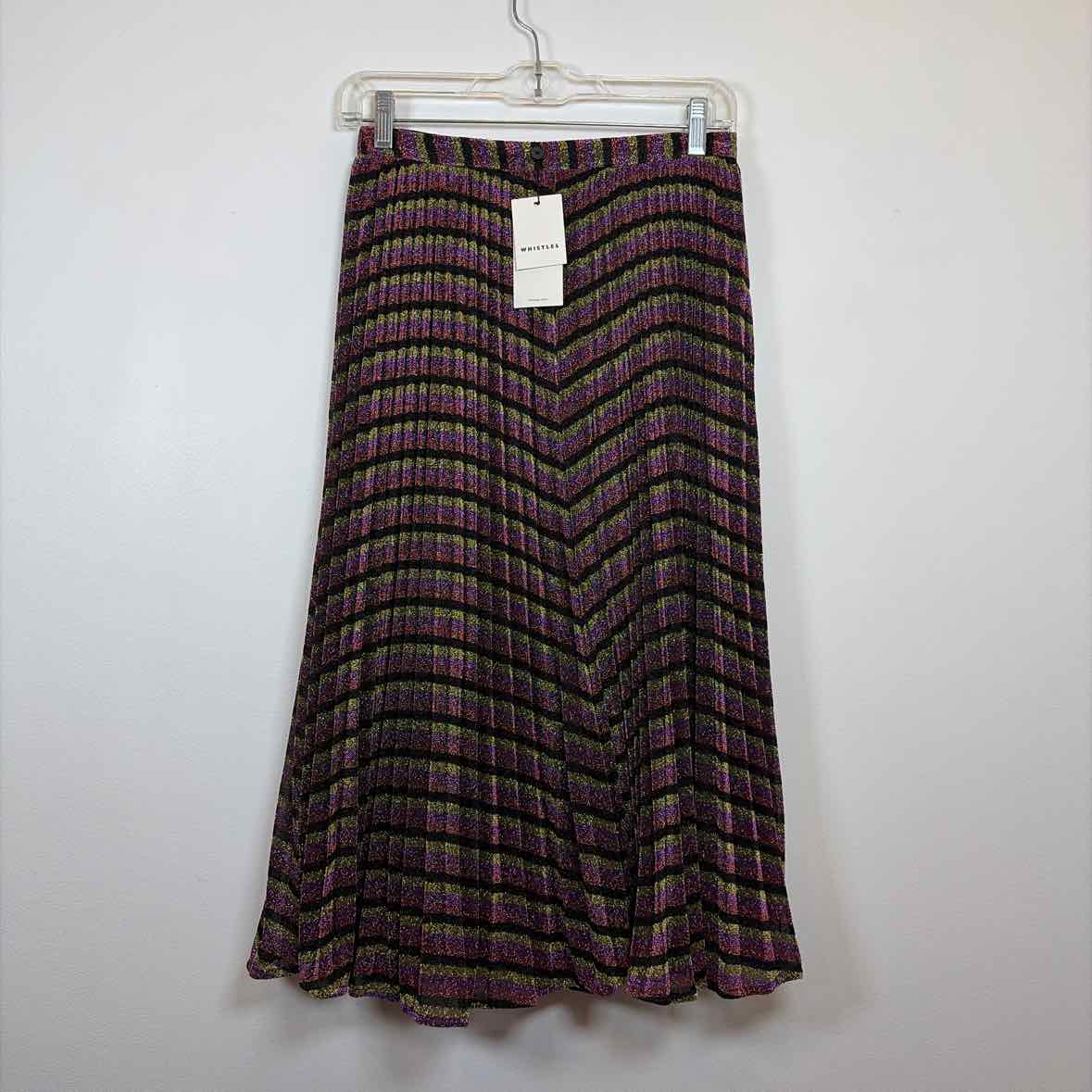 Pre-Owned Size 4/S Whistles Purple Multi Skirt