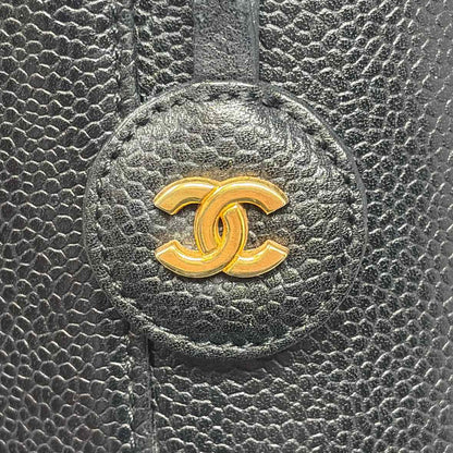 Pre-Owned Chanel Black Leather Designer Handbag