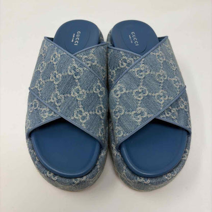 Pre-Owned Gucci Denim Canvas Shoe Size 10 Designer Shoes