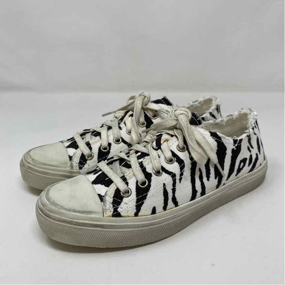 Pre-Owned Saint Laurent Zebra Canvas Shoe Size 6 Designer Shoes