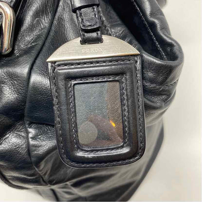 Pre-Owned Prada Black Leather Designer Handbag