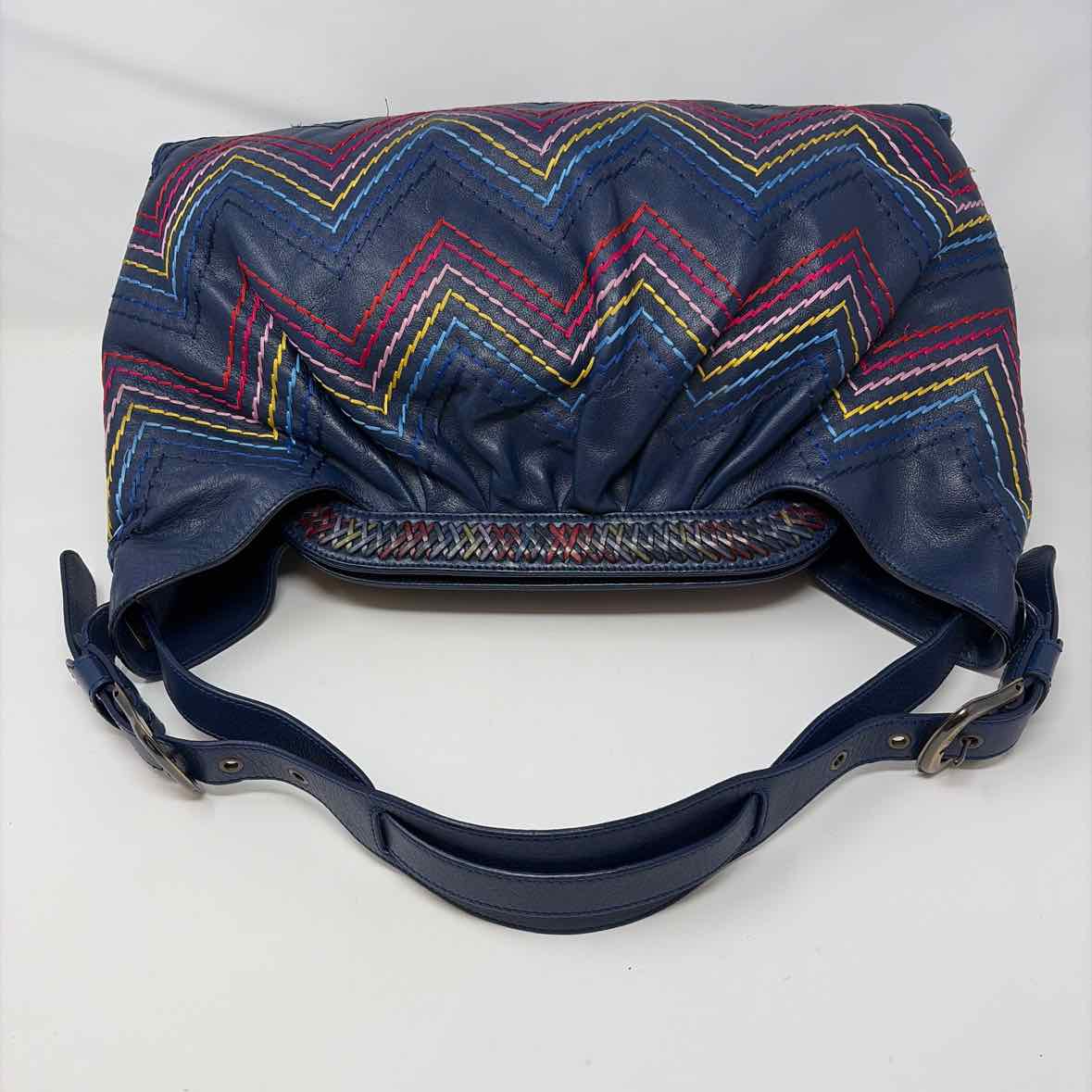 Pre-Owned Fendi Navy Leather Designer Handbag