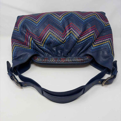 Pre-Owned Fendi Navy Leather Designer Handbag