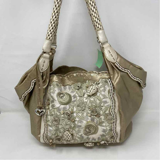 Pre-Owned Brighton Gold Leather Handbag
